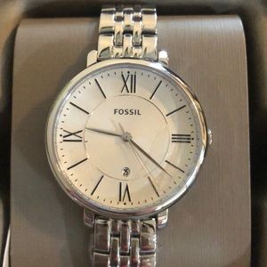 Fossil ladies silver watch